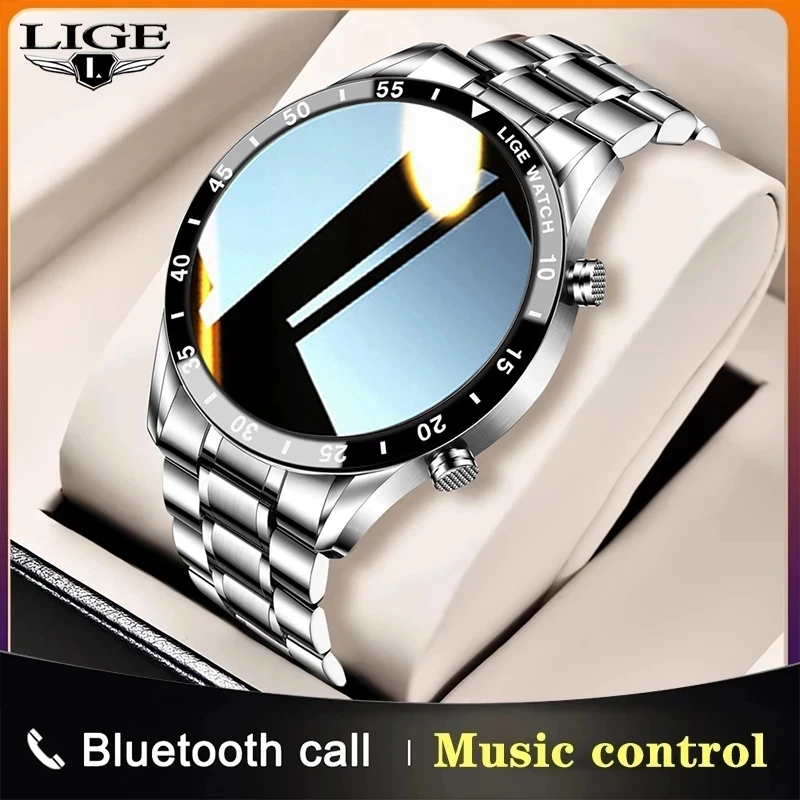 LIGE uomo Smart Watch Bluetooth chiamata pressione sanguigna monitoraggio  della frequenza cardiaca orologi sportivi multifunzione Smartwatch  impermeabile|Digital Watches| - AliExpress