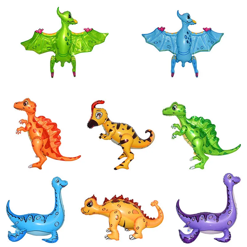 1pc New Type 4D Walking Dinosaur Foil Balloons Boys Animal Balloon Children Birthday Party Jurassic World Decor | Дом и сад