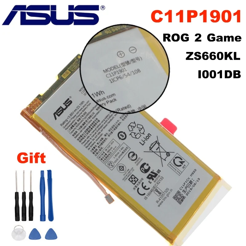 Аккумулятор ASUS C11P1901 6000 мАч для Asus ROG Game Phone 2 поколения ZS660KL I001DB высокая емкость + Бесплатные