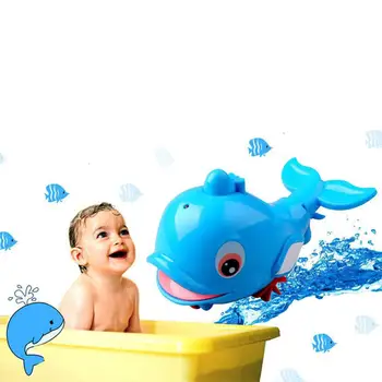 

Baby Kids Plastic Lovely Dolphin Inertia Toys Water Spray Running on the Land Dolphin Toys Child Educational Toys