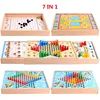 Wooden children's toys 3D Puzzle All in one flying chess, multi-function chess wooden chess 3