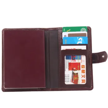 

Men PU Leather Passport Cover Travel Wallet Credit Card Holder Cover Russian Driver License Card Wallet Document Card Holder Bag