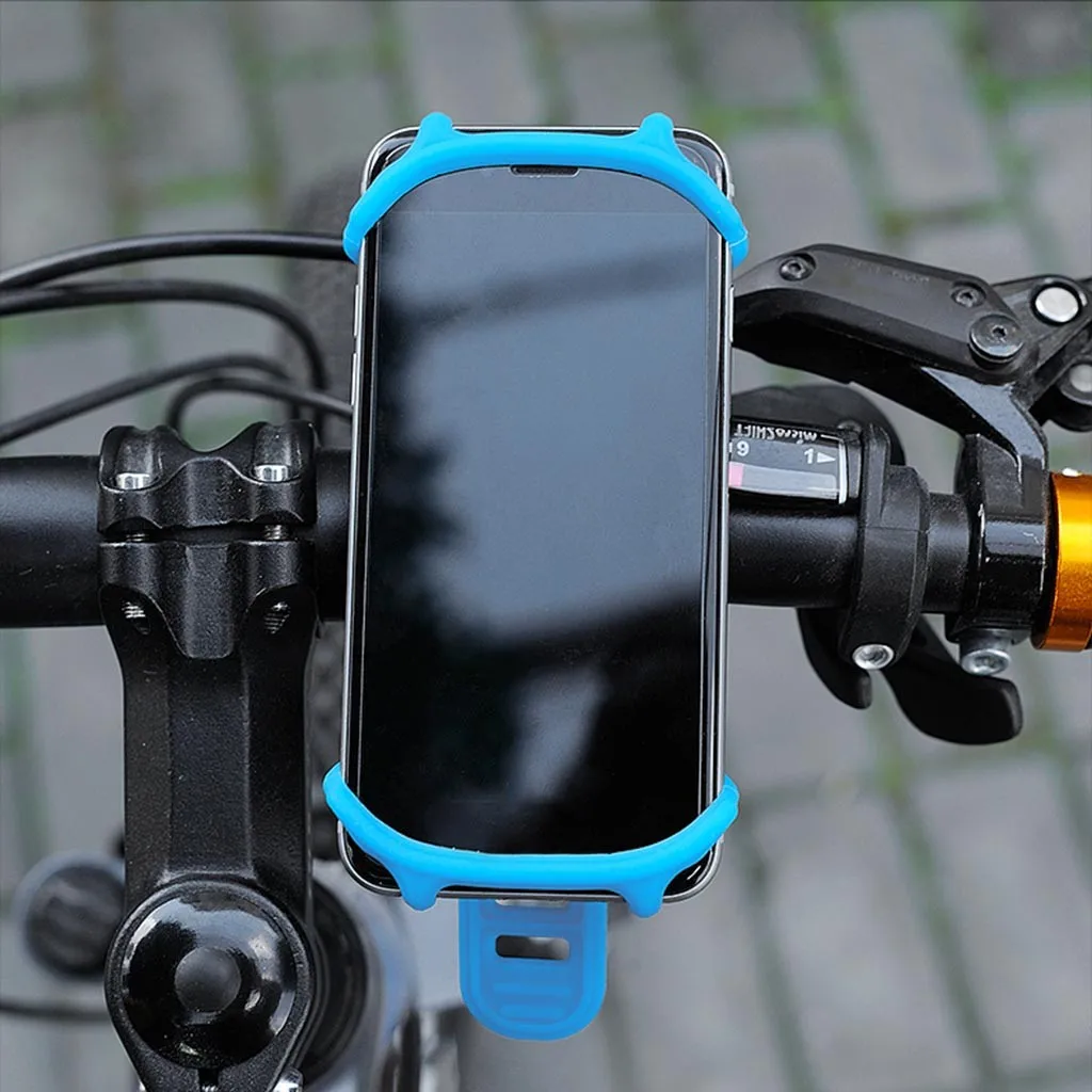 Универсальный держатель для мобильного телефона на велосипед, мотоцикл, вращение на 360 °, силиконовый держатель с пряжкой, нескользящая подставка для мобильного телефона, gps