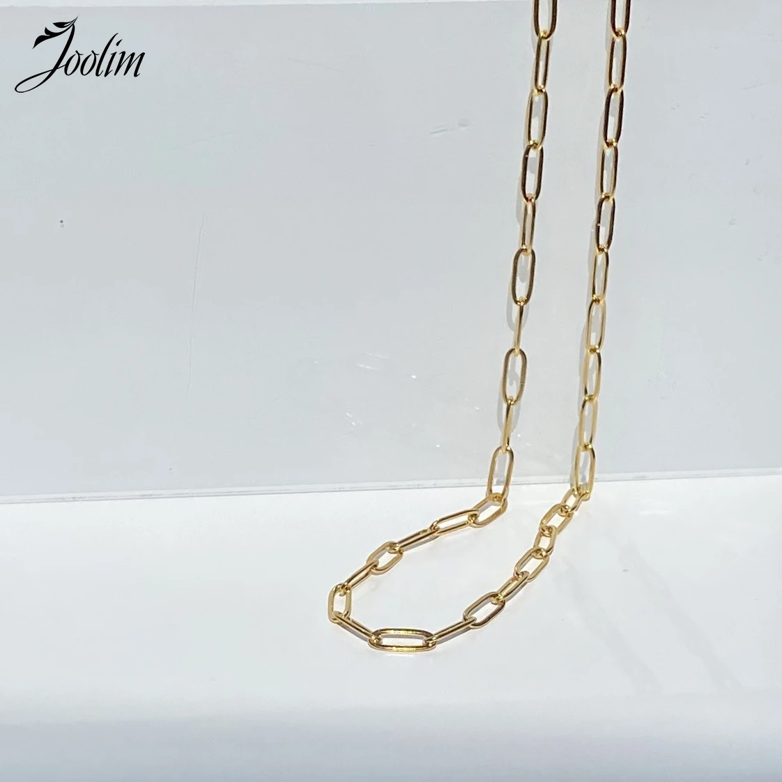 

JOOLIM High End Gold Finish Link Chain Necklace Trendy Jewelry Wholesale