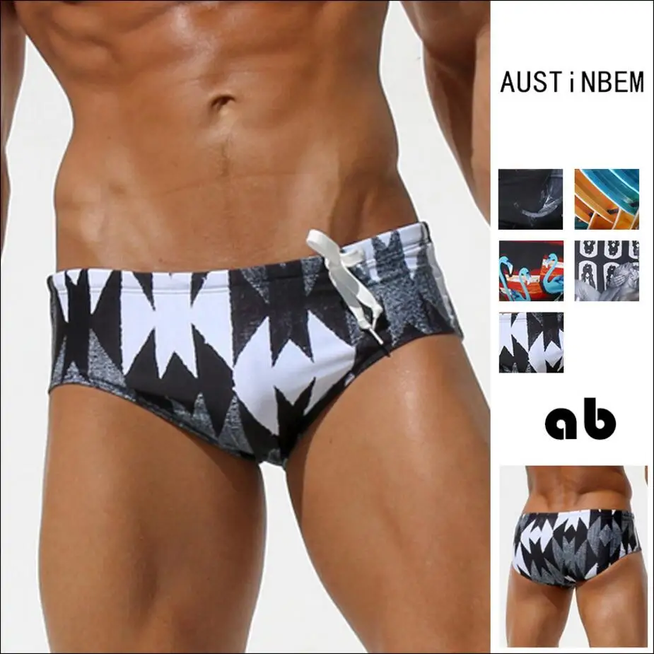 5 печатных Фламинго гей купальники мужские плавки masculina maillot de bain homme мужские плавки для плавания мужские шорты для плаванья плавки 271