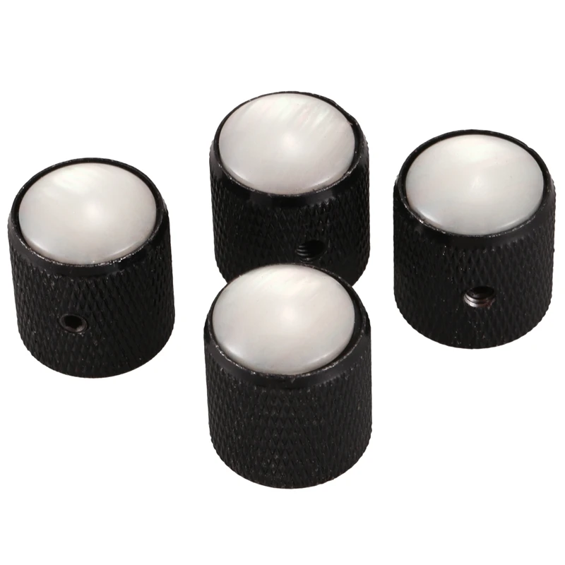 

4PCS/Set Metal e Tone Tunning Knob with Plating Volume Control Buttons for Electric Guitar Bass Black