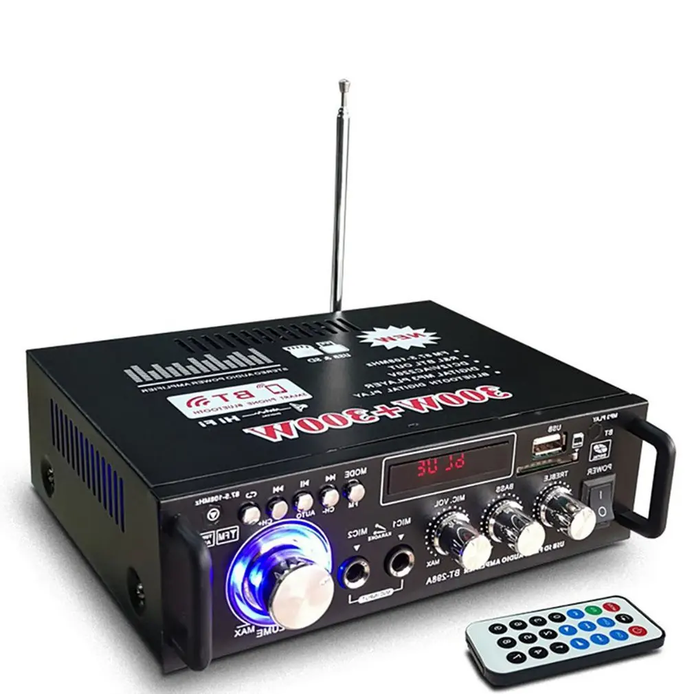 600 Вт Цифровой Hi Fi Bluetooth стерео аудио усилитель SD FM микрофон прочный автомобиль