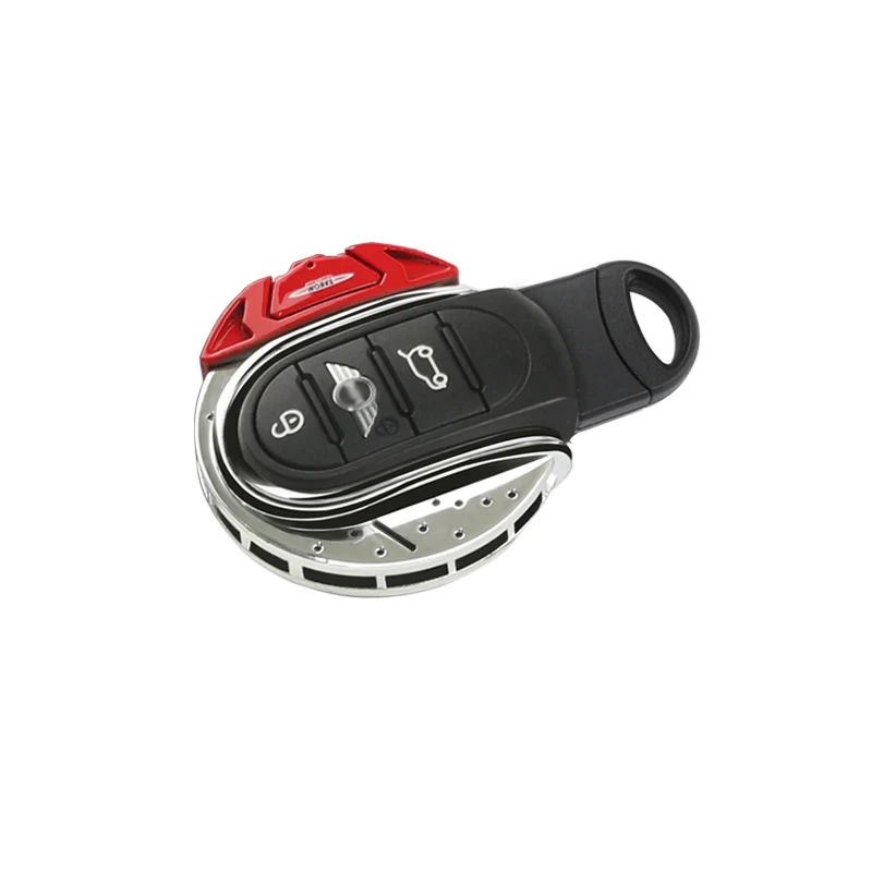 Автомобиль JCW тормозной суппорт стиль ключ крышка брелок автомобиля Стайлинг Аксессуары Защитный чехол для ключа для MINI COOPER S F54 F55 F56 F57 F60 - Название цвета: left-red