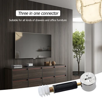 

20pcs Connecting Cams Fitting Parts Cabinet Furniture Sides Dowel Strong Toughness Metal Portable Pre-inserted Nut