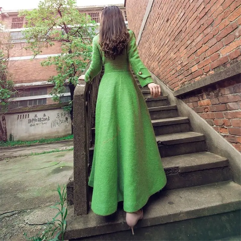 X-Long Slim Sashes женское однотонное Женское пальто из смесовой ткани Элегантная Модная однобортная верхняя одежда с карманами