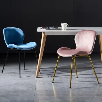 

Customized Soft Cloth Dining Chair Nordic Creative Office Chair Leisure Chairs Modern Chairs Apartment Living Room Chair