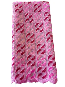 

2020 Pink Sequin Lace African Bridal Lace Net Mesh High Quality Wedding Laces Material with Sequin for Weddings