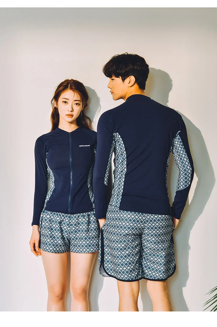 Diving Suit South Korea Men And Women Split Type Zipper Couples Jellyfish Clothing Surfing Snorkeling Suit Sun-resistant Swimsui