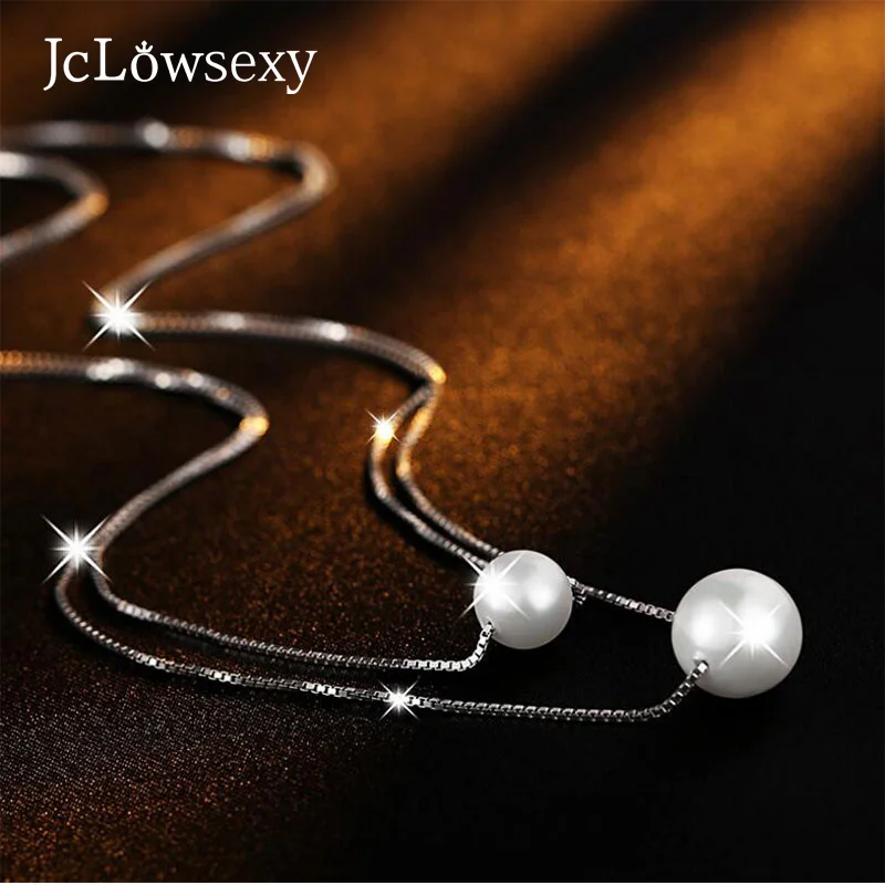 Ожерелье Jclowsexy из стерлингового серебра 925 пробы двухслойная цепочка ожерелья и