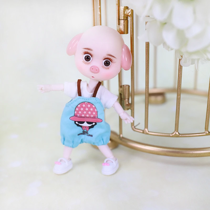 Fortune Days DoDo кукла 1/12 шарнирное тело 15 см мини-кукла для ребенка Lucky pig ob11 beauty "Свинья GSC глиняная кукла руки делают игрушки 26 суставов - Цвет: like a picture