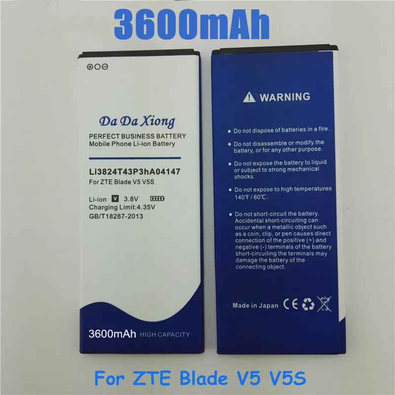 Аккумулятор Li3824T43P3hA04147 3600 мАч для ZTE Red Bull V5 V5S N9180 U9180 V9180 N918ST | Мобильные телефоны и
