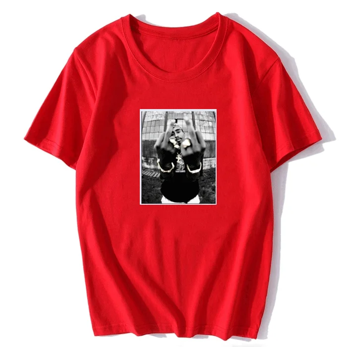 white Tupac Shakur Casual Street Wear Mens Fashion Hiphop Rap Star Cool T-shirt Short Sleeve Cotton Tee Top Vintage T Shirt | Мужская