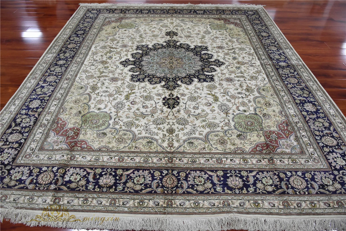 8' x 10' с персидским дизайном места молитв ковры ручной работы шелковый ковер