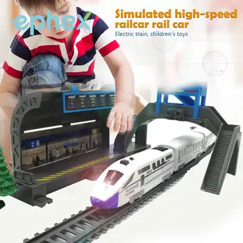 

Ephex Interesting Plastic Toy Rail Car Cool Puzzle DIY Music Rail Train Electric Set Kids Model