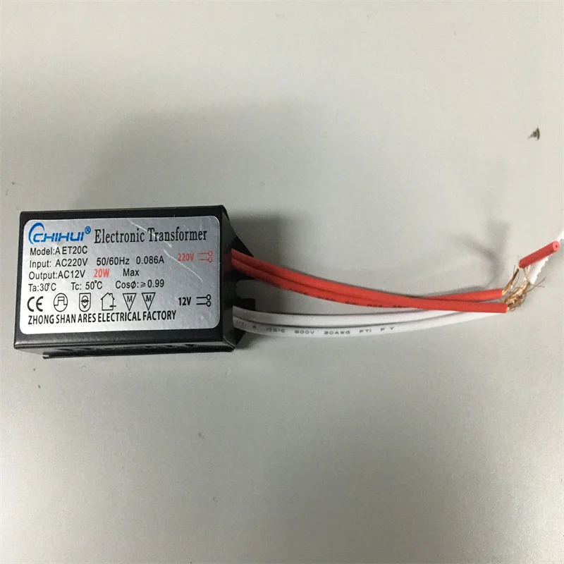 2022 Sufficient Power Electronic Transformer For Halogen Lamp light AC 12V 20W 50W 60W 160W 200W 250W Optional
