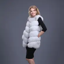 Aliexpress - 2021 New Real Fox fur Women Vest Long Leather Fashion Luxury Thick Warm Coat Jacket Solid Color Fur Vests Women Coats