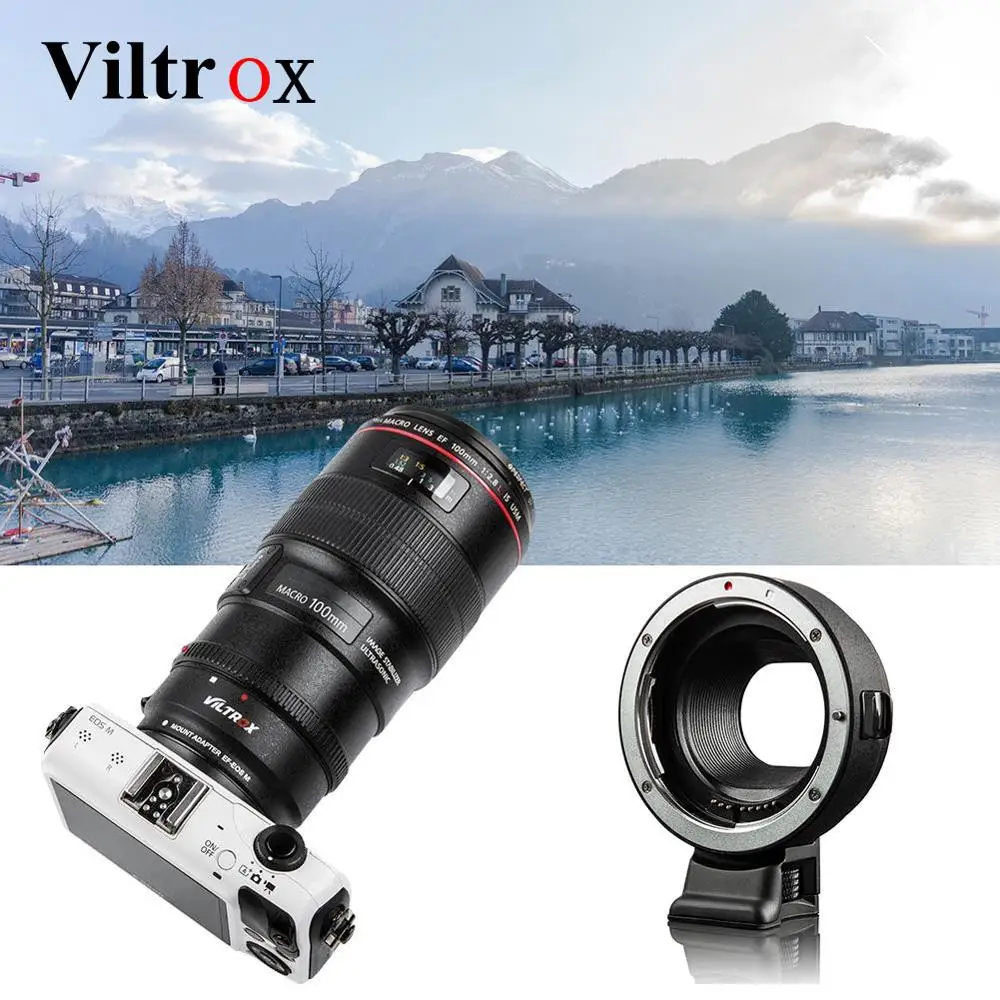 Адаптер Viltrox EF-EOSM с автофокусом для объектива Canon EOS EF EF-S для камеры EOS M EF-M M2 M3 M5 M6 M10 M50 M100