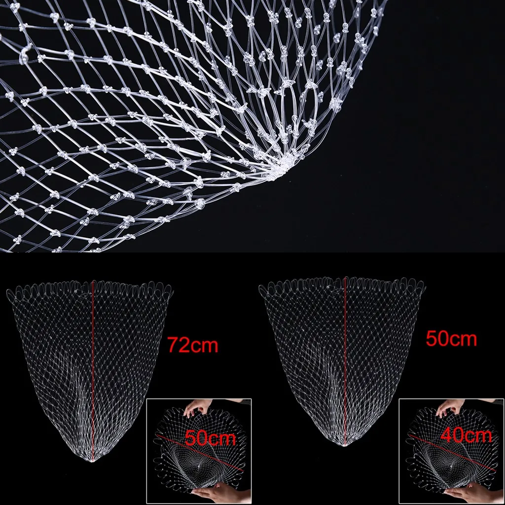 New Nylon Net Small Hole Diameter Portable Fishing Net Mesh Hole Net  Collapsible Hole Fishing Tools 30/40/50/60cm - AliExpress