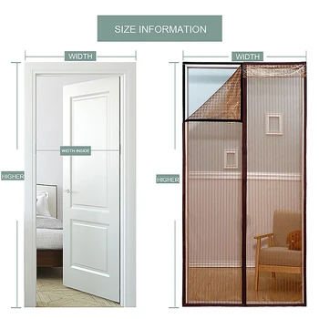 

Hot Sale Summer Magic Magnetic Door Mesh Anti-mosiquto Insect Fly Bug Curtain Closing Door Screen for Kitchen Room Curtains