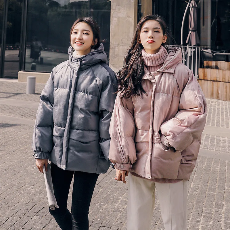 

Main Push Good Quality Velvet Joint Short Hooded Cotton Coat Women's 2018 Winter New Style Loose Shoulder Sleeve Best Friend-