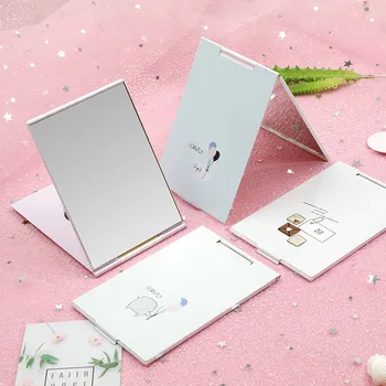 

1pcs Foldable Ultra-thin Cosmetic Mirror 5 Sizes Make Up Folding Mirror Rectangle Folding Makeup Decorative Mirror