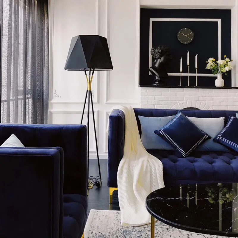 Modern LED Floor Lamp American Simple Tripod Standing Lamps for Living Room Bedroom Foyer Floor Standing Lamp Home Decor Light