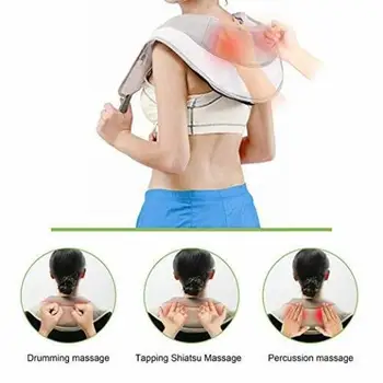 

Neck Shoulder Back Hand Body Tapping Massager w/ Heat Therapy