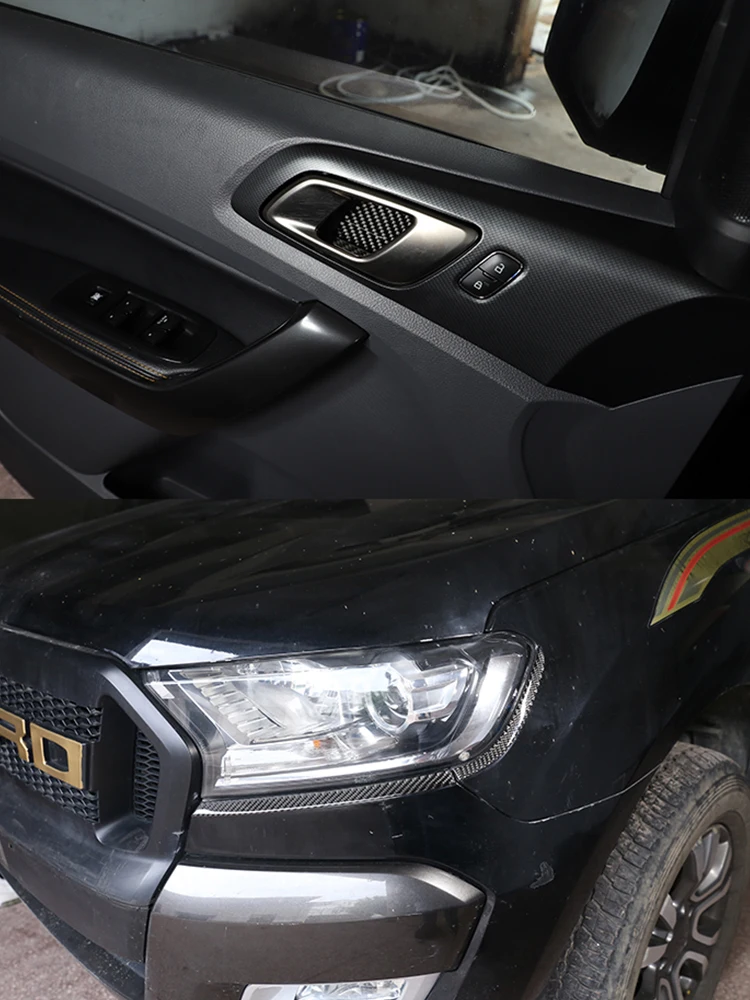 For Ford Ranger Wildtrak 2015-2021 Car Gear Panel Central Control Instrument Decorative Panel Interior Sticker Car Accessories