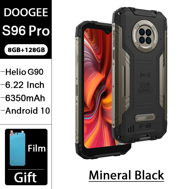 DOOGEE S96 Pro Smartphone 48MP Round Camera 20MP Infrared Night Vision 6.22'' Helio G90 Octa Core 8GB+128GB 6350mAh Rugged Phone the best infinix phone infinix