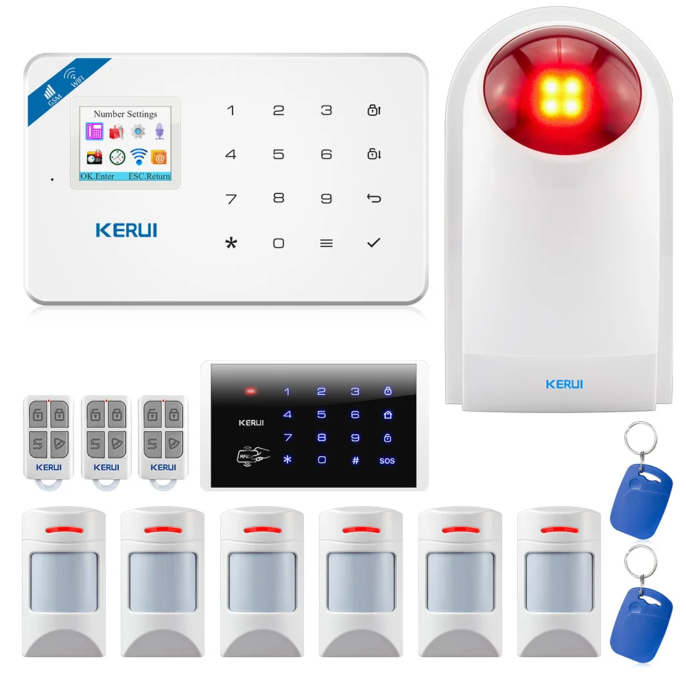 KERUI W18 сигнализация сирена охранная детектор движения двери WIFI GSM домашняя