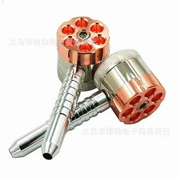 

Revolver Pipe Tobacco Grinder Six Shooter Pipe Smoking Creative Tobacco Pipe Herb Grinder Smoking Pipe Color at Random