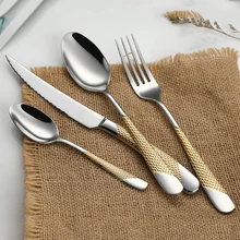 Dinnerware Set Luxury Cutlery Steel Set Quality 24/16Pcs Tableware Knives Forks Spoons Dinner Set Western Party Cutlery Set