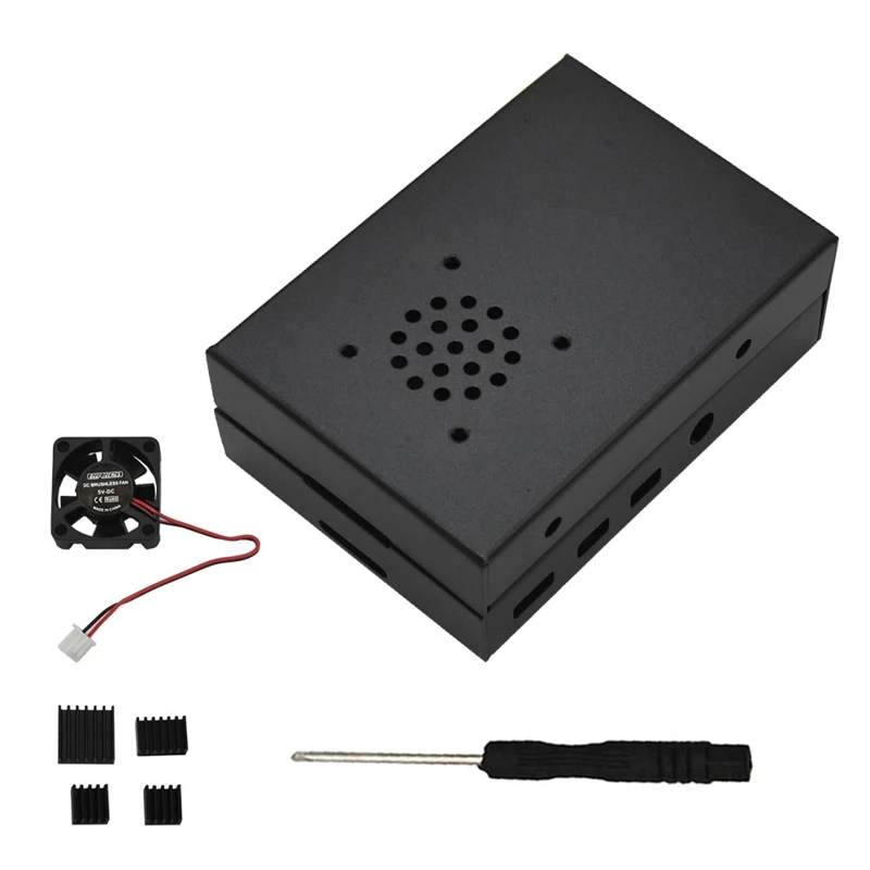 Чехол для Raspberry Pi 4, металлический чехол из алюминиевого сплава для Raspberry Pi 4 охлаждающий вентилятор радиаторы