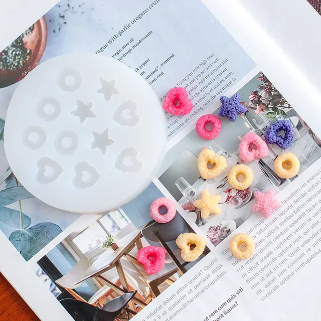 Cookie Silicone Mold Cake Decoration DIY Donut Circle Resin Mould Chocolate Biscuit Cake Decorating Tools Pastry Candle Molds 05