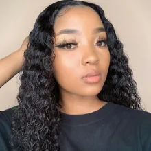 Pelucas de cabello humano con frente de encaje para mujer, ONDA DE AGUA 360, peluca frontal de encaje, pelucas de cabello brasileño, peluca ondulada de agua, peluca de cabello humano rizado