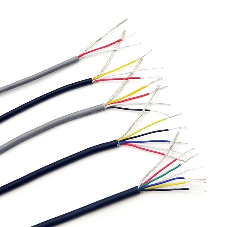 1 м 28AWG экранированный провод сигнальный кабель 2 3 4 5 6 7 ядер ПВХ изолированный