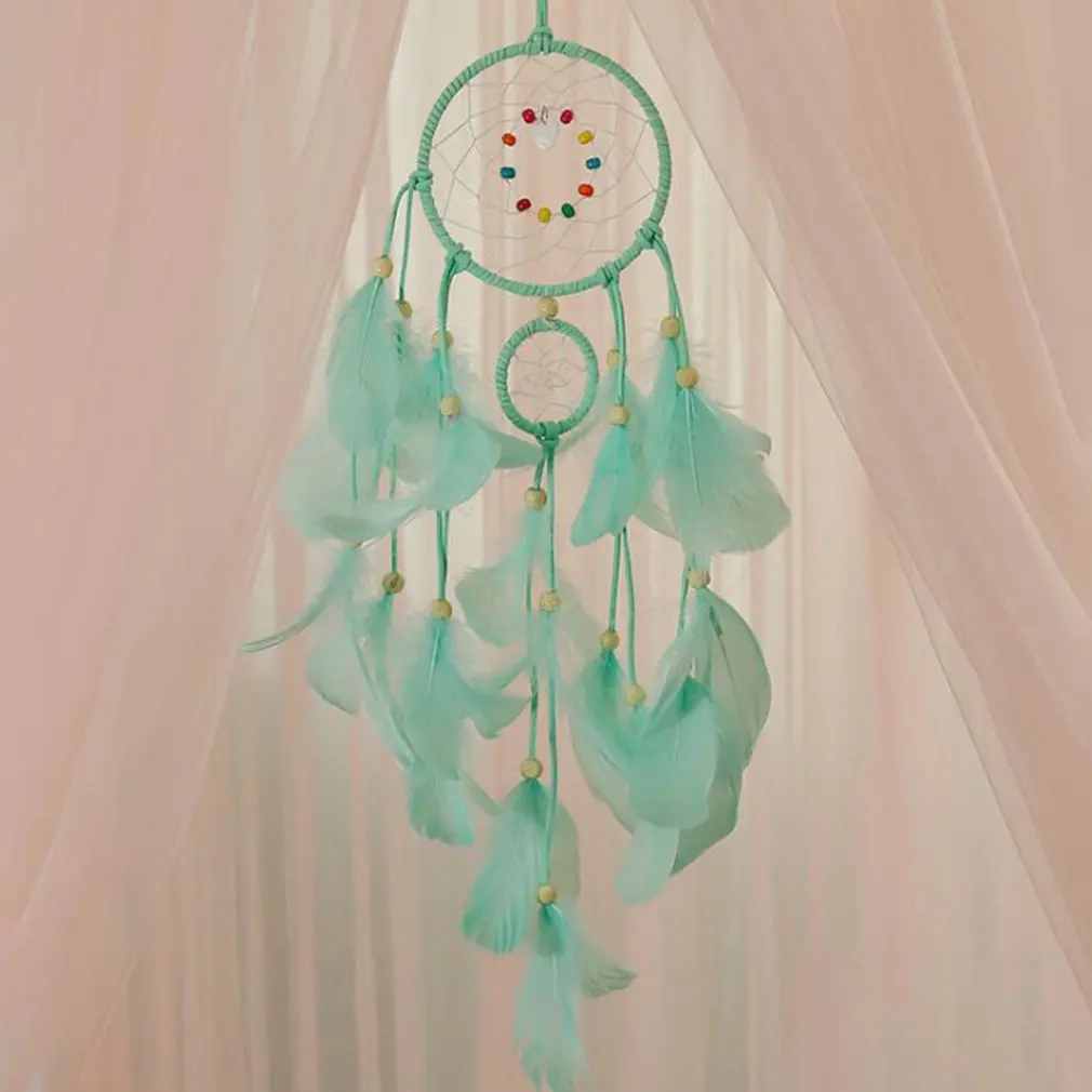 Charming Bedroom Handmade Indian Style Dream Catcher Net With Feathers Wall Hanging Dreamcatcher Craft Gift Home Decoration