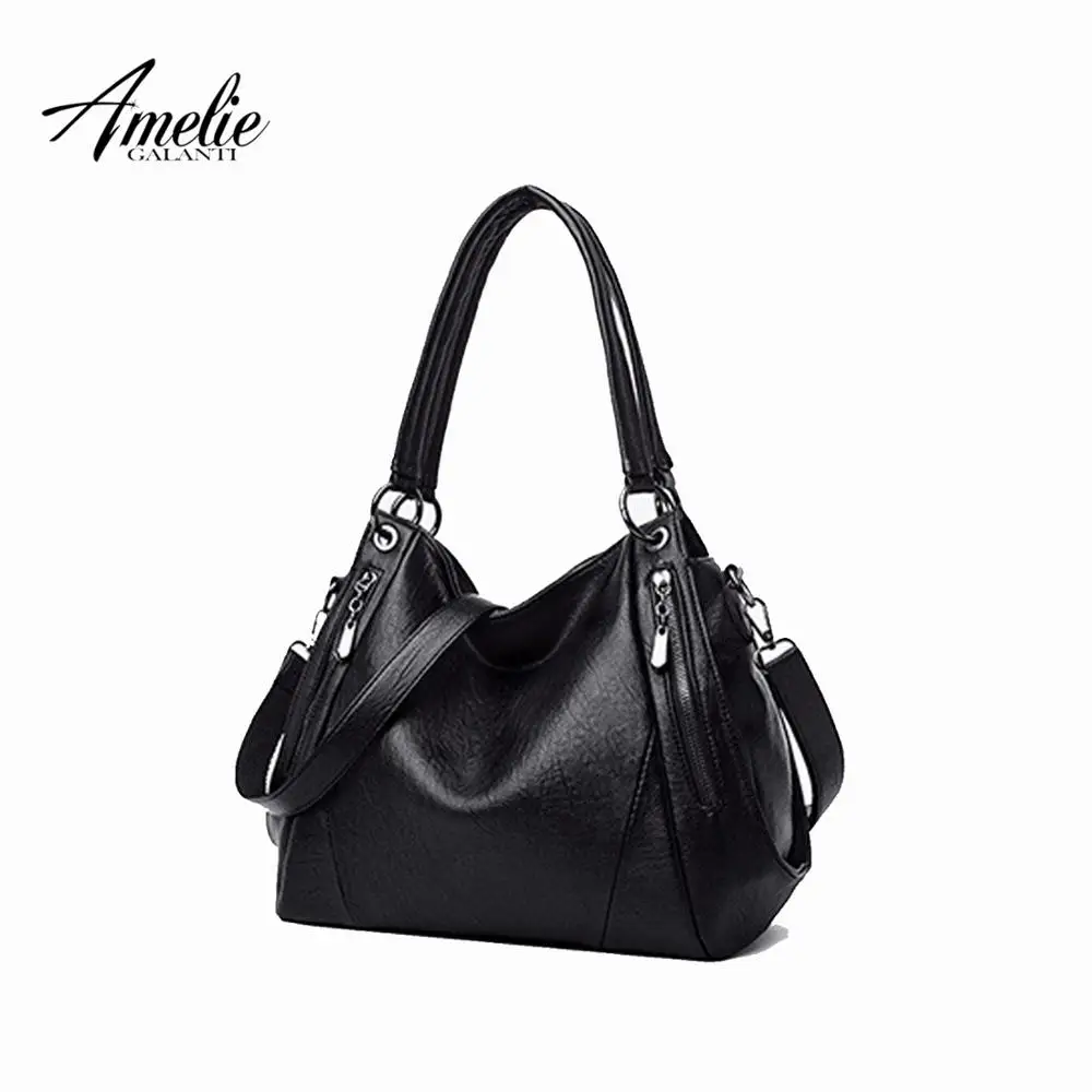 

AMELIE GALANTI crossbody bags for women 2019 Winter New Commuter Soft Leather Women's Bag Shoulder Bag Casual Big Bag fashion