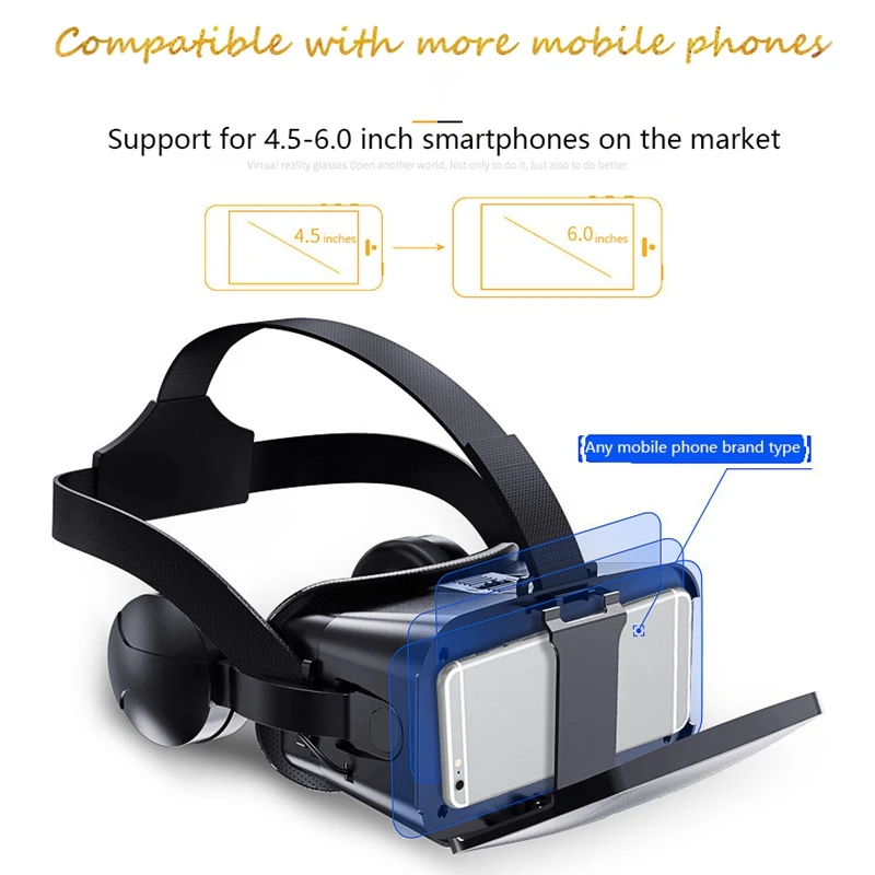 VRPARK J20 шлем VR Очки виртуальной реальности 3D очки гарнитура шлем для смартфона Google картон стерео для Xiaomi huawei