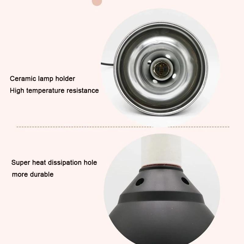 Reptile Lamp Set Lighting 300W E27 100-240V UVB Reptile Heating Lamp Stand Pet Light Bulb Holder Lampshade Emitter