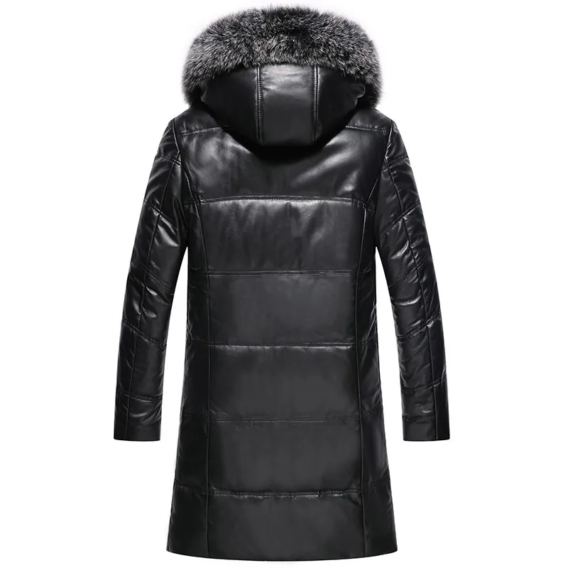 

Winter Genuine Leather Jacket Men Fox Fur Hooded Long Sheepskin Coat Men's Down Jackets 2020 HQ19-YXG1905B KJ3637