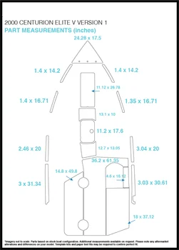 

2000 Centurion Elite V Version 1 Cockpit Pad Boat EVA Teak Decking 1/4" 6mm