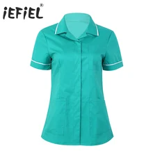 Женская Медицинская туника с отложным воротником для гостиничного бизнеса, униформа медсестры, стоматологи, топы, медицинские женские профессиональные костюмы