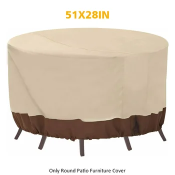 

Backyard Waterproof Dustproof Multifunction Durable Table Round Patio Furniture Cover Heavy Duty Outdoor Garden Adjustable
