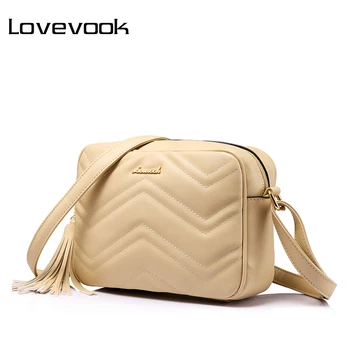 

LOVEVOOK shoulder messenger bag for women crossbody bag PU female small handbag and purse with tassel fashion
